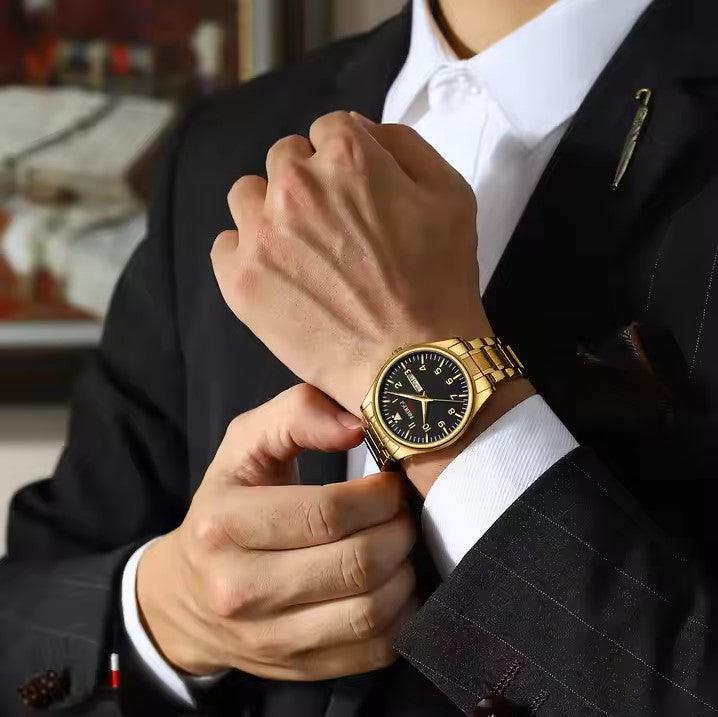 Relógio Masculino Nibosi Syncro Com Pulseira de Aço Inoxidável