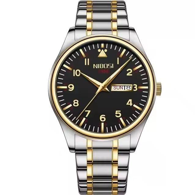 Relógio Masculino Nibosi Syncro Com Pulseira de Aço Inoxidável