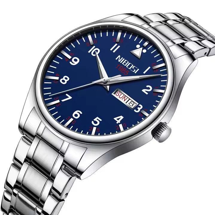 Relógio Masculino Nibosi Syncro Com Pulseira de Aço Inoxidável