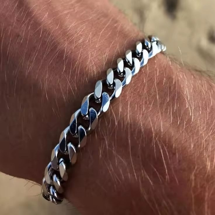Pulseira Masculina Premium De Aço Inoxidável 316L