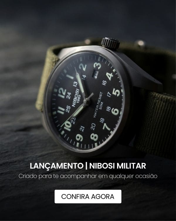 Relógio Nibosi Militar masculino Lançamento