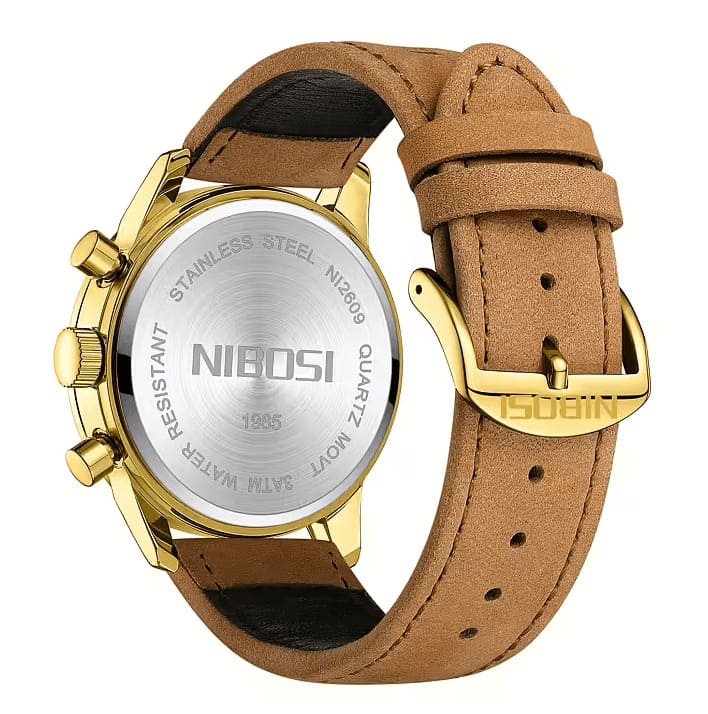 Pulseira de couro do relógio casual masculino Nibosi Altus