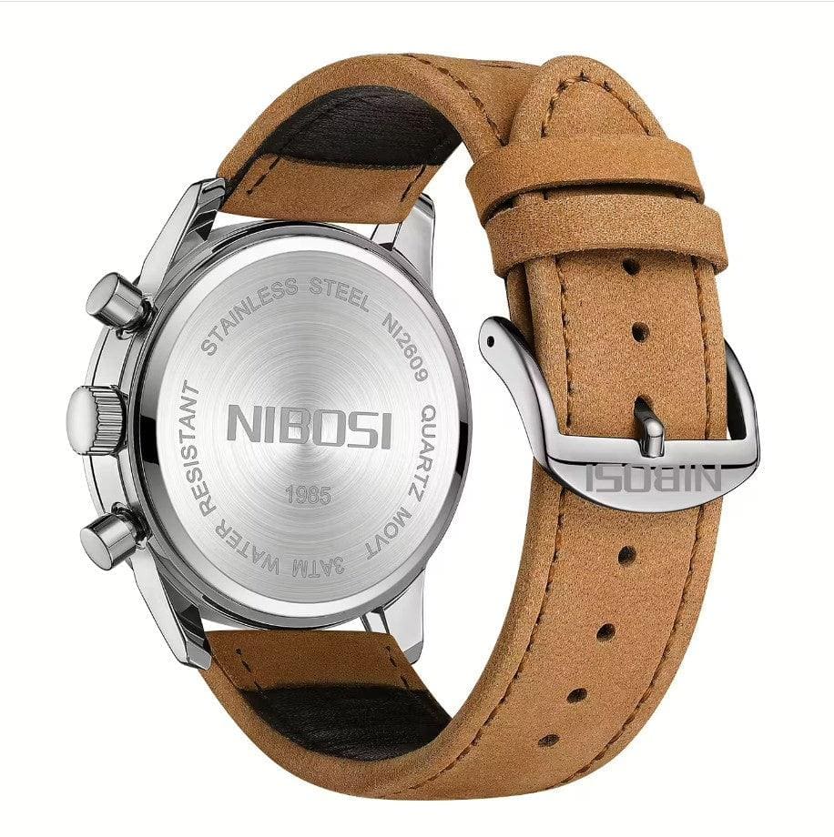 Pulseira de couro do relógio casual masculino Nibosi Altus