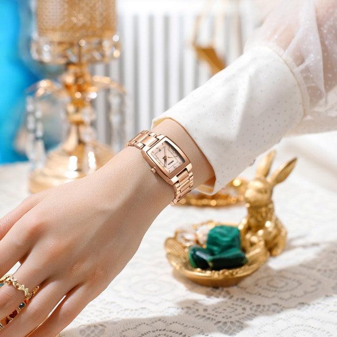 Relógio Feminino Nibosi Calissy Com Pulseira em Aço Inoxidável