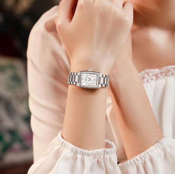 Relógio Feminino Nibosi Calissy Com Pulseira em Aço Inoxidável