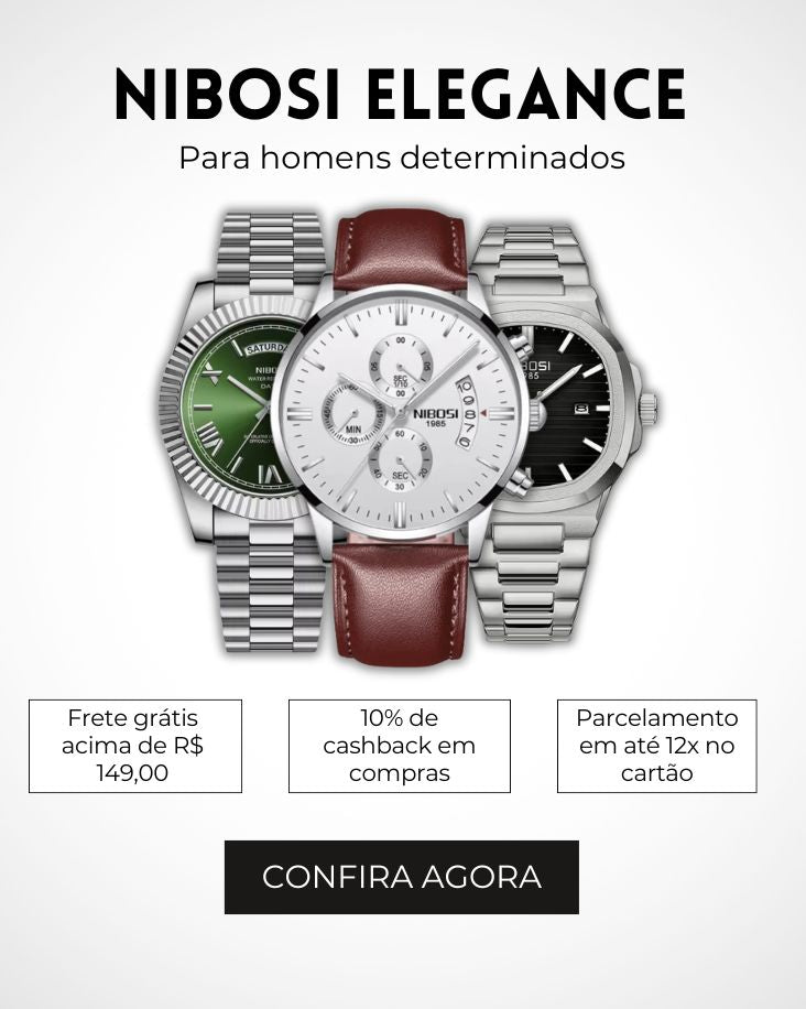 Relógios masculinos elegantes Nibosi