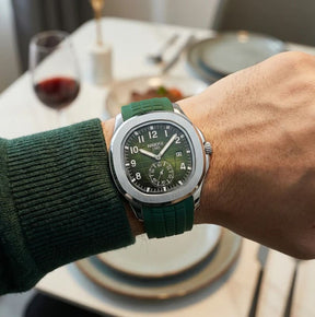 Relógio Nibosi Masculino Com pulseira de borracha Verde e visor verde 