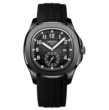 Relógio Nibosi Masculino Nemesis preto com pulseira de borracha