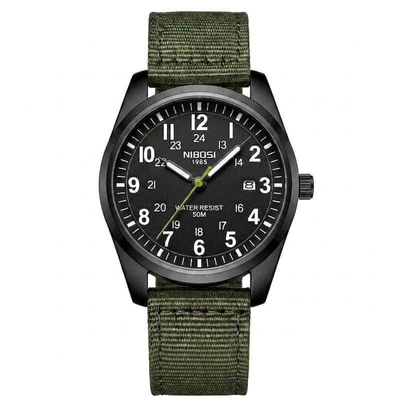 Relógio militar masculino Nibosi preto