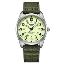 Relógio militar masculino Nibosi preto e verde