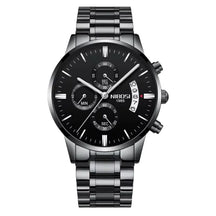RelÃ³gio Nibosi Masculino 2309 Com Pulseira de AÃ§o InoxidÃ¡vel Preto Com Visor Preto