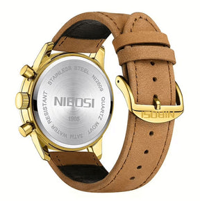Pulseira de couro do relógio casual masculino Nibosi Altus