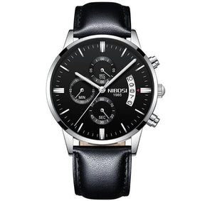 Relógio Masculino Nibosi Clássico Com Pulseira de Couro
