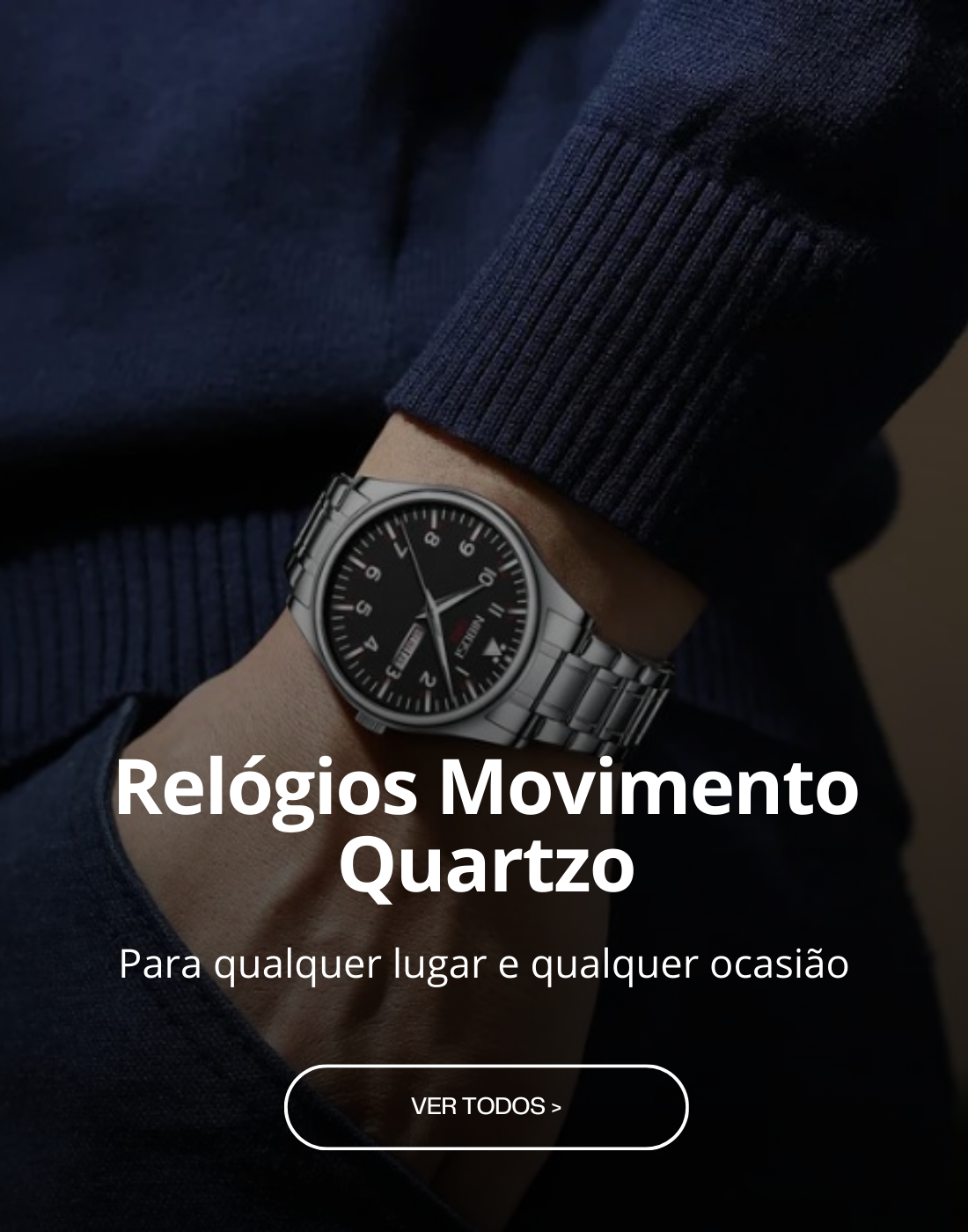 Categoria de relógios masculinos com movimento quartzo