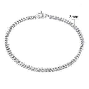 Pulseira Masculina Nibosi prata em aço inoxidável