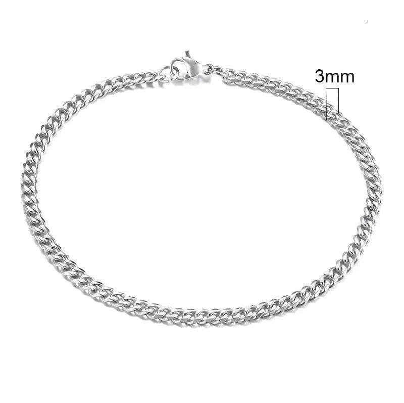 Pulseira Masculina Nibosi prata em aço inoxidável