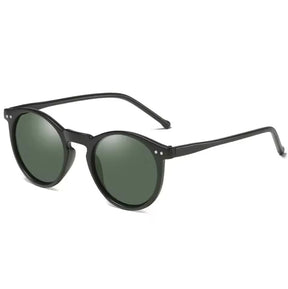Óculos de Sol Masculino Nibosi Orion preto com lentes verdes, vista lateral