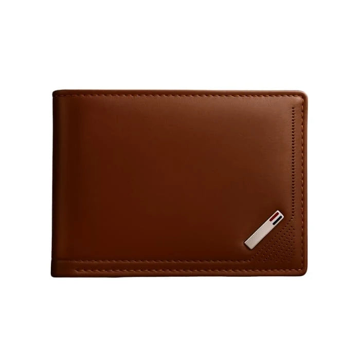 Carteira de couro masculina Navis marrom
