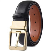 Cinto Masculino de Couro Legítimo Nibosi FH-490 preto